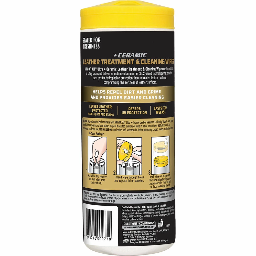 Top 10 π Armor All Ultra Ceramic Leather Cleaning Wipes 24 Pack β€οΈ 2 Top 10 π Armor All Ultra Ceramic Leather Cleaning Wipes 24 Pack β€οΈ - Image 2